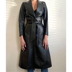 Vintage Black Women's Trench Coat